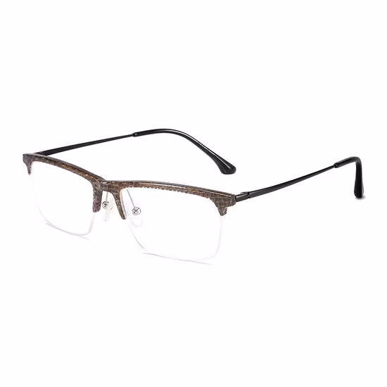 Сверхлегкий половинный обод с титановыми дужками Оптическая оправа из углеродного волокна