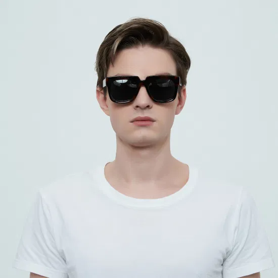 Новый дизайн для мужчин и женщин, солнцезащитные очки UV400, квадратные полуацетатные линзы, высококачественные солнцезащитные очки